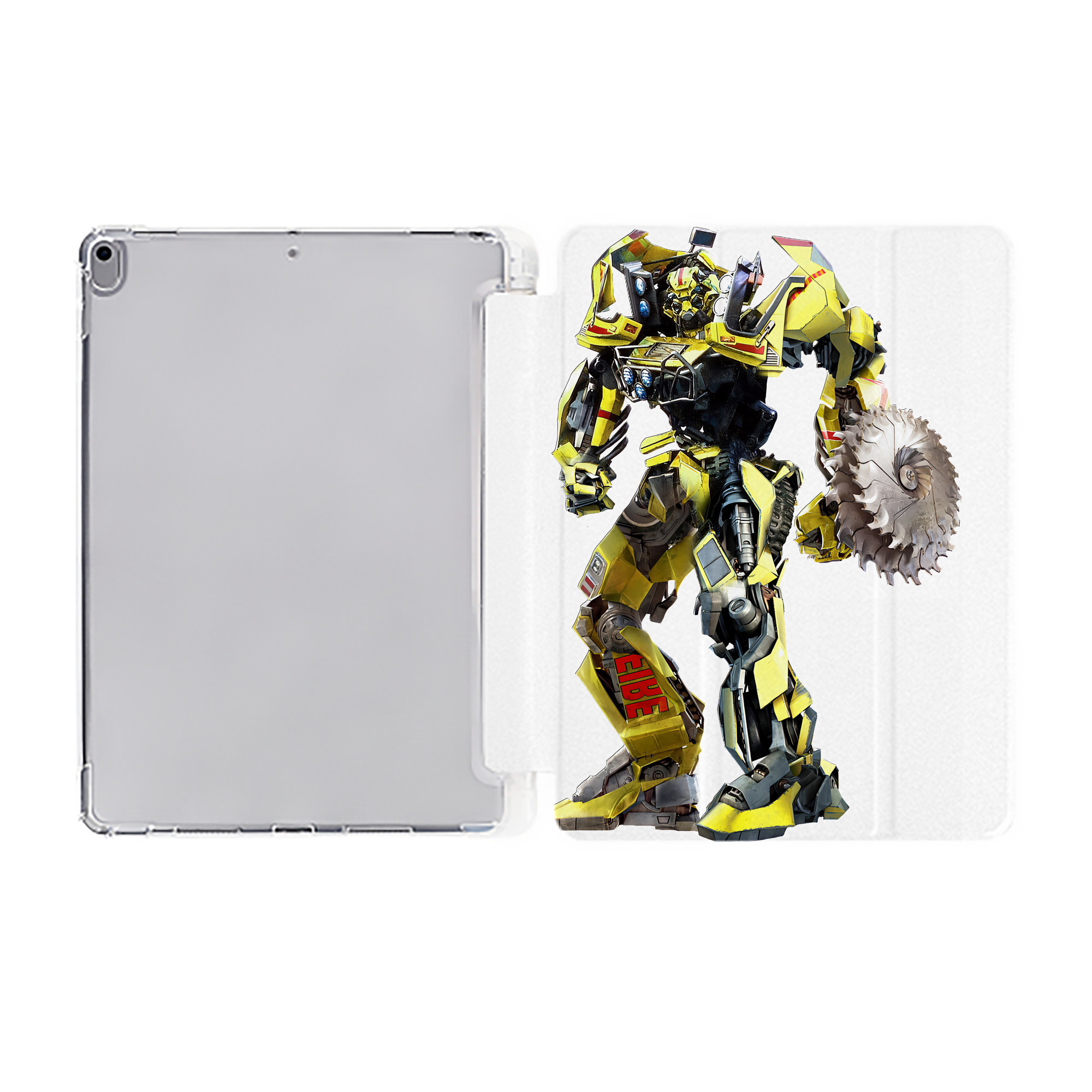 （画像用） Transformers トランスフォーマー IPad ケース ペン収納付き 三つ折りスタンド PUレザー×シリコン 対応機種9.5/10.5/10.9インチ